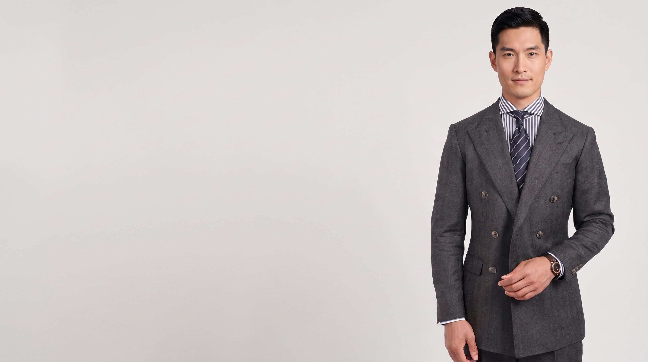 Made to measure in Shanghai — an RJ Clothing AW 2026 look, worn, full width